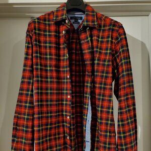 Tommy Hilfiger Tartan Check Pattern Button Down Shirt Sz. Small